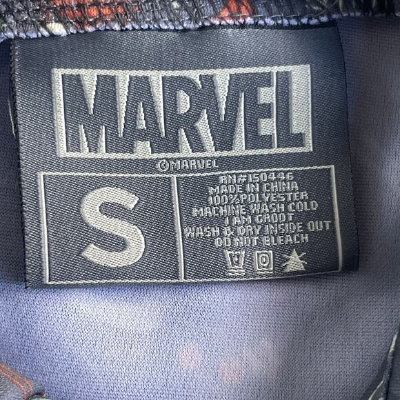 Marvel Guardians of the Galaxy Men Button Up Shirt Small Groot AOP Hawaiian Tiki - Picture 4 of 9